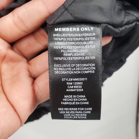 Members Only x NASA Black Anorak Jacket Men Size Medium NWT Oversized Fit FLAW - Picture 9 of 15